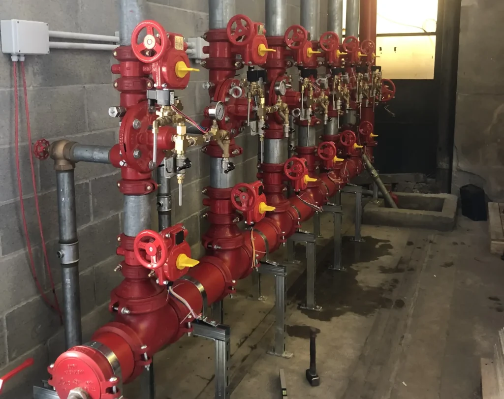 gruppo collettore impianto automatico antincendio